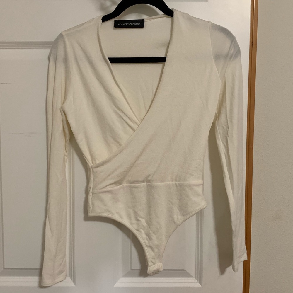 NWOT Naked Wardrobe Ivory Bodysuit